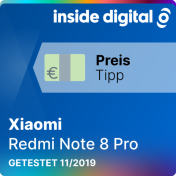 Xiaomi Redmi Note 8 Pro Testsiegel Preis-Leistungs-Tipp