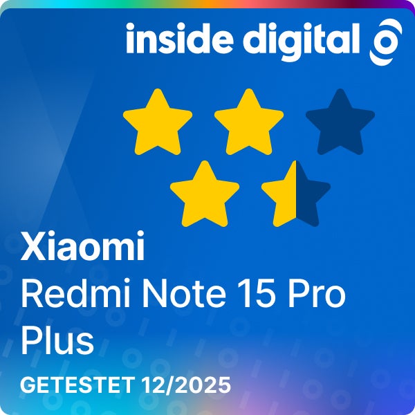 Xiaomi Redmi Note 15 Pro Plus Testsiegel mit 3,5 von 5 Sternen
