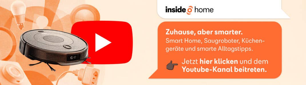Banner mit Link zum YouTube-Kanal von inside home: Zuhause, aber smarter