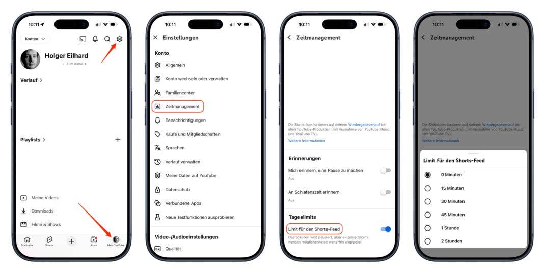 So steuerst du das Zeitlimit für YouTube Shorts