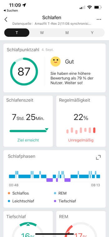 Zepp App Schlaftracker