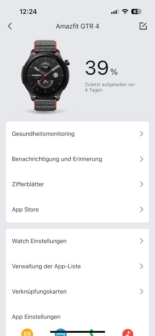 Zepp Health App - Einstellungen